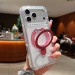 Transparente drehbare Metallhalterung magnetische Handyhülle, Für iPhone 17 Pro Max, Für iPhone 17 Pro