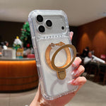 Transparente drehbare Metallhalterung magnetische Handyhülle, Für iPhone 17 Pro Max, Für iPhone 17 Pro