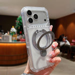 Transparente drehbare Metallhalterung magnetische Handyhülle, Für iPhone 17 Pro Max, Für iPhone 17 Pro
