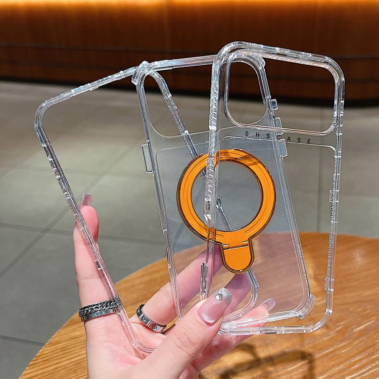 Transparente drehbare Metallhalterung magnetische Handyhülle, Für iPhone 17 Pro Max, Für iPhone 17 Pro
