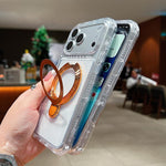 Transparente drehbare Metallhalterung magnetische Handyhülle, Für iPhone 17 Pro Max, Für iPhone 17 Pro
