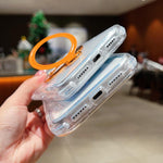 Transparente drehbare Metallhalterung magnetische Handyhülle, Für iPhone 17 Pro Max, Für iPhone 17 Pro