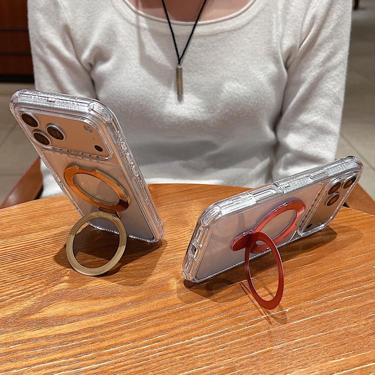Transparente drehbare Metallhalterung magnetische Handyhülle, Für iPhone 17 Pro Max, Für iPhone 17 Pro