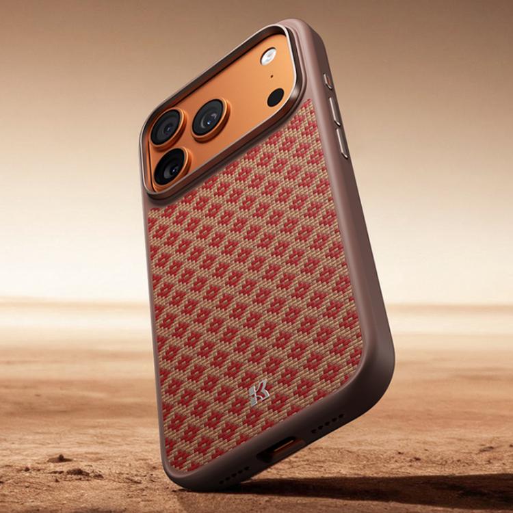 Benks Y3 Kevlar-Diamantmuster stoßfeste magnetische Handyhülle, Für iPhone 17 Pro Max, Für iPhone 17 Pro