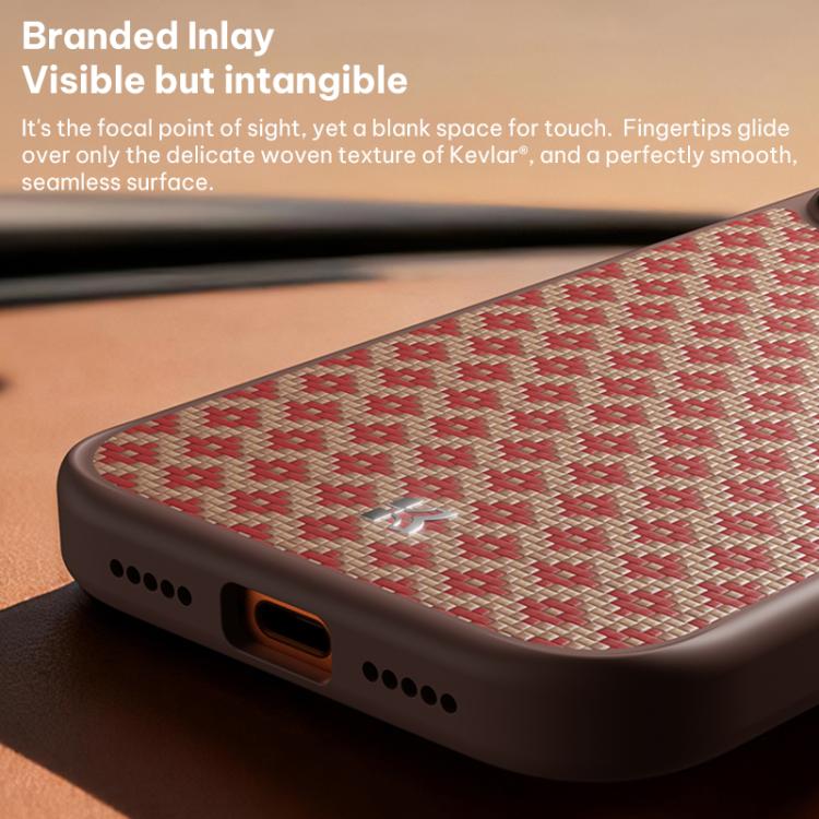 Benks Y3 Kevlar-Diamantmuster stoßfeste magnetische Handyhülle, Für iPhone 17 Pro Max, Für iPhone 17 Pro