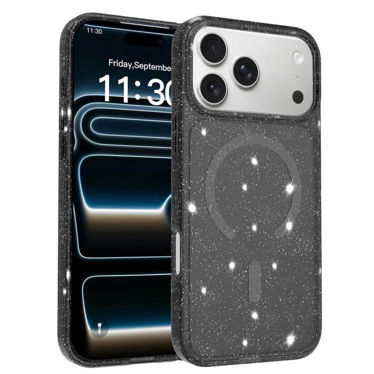 Klare Glitzer-Magnet-PC-Hybrid-TPU-Handyhülle, Für iPhone 17 Pro Max, Für iPhone 17 Pro, Für iPhone 17, Für iPhone Air, Für iPhone 16 Pro Max, Für iPhone 16 Pro, Für iPhone 16 Plus, Für iPhone 16, Für iPhone 15 Pro Max, Für iPhone 15 Pro