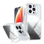 Glitter Gradient Magnetic Lens Frame Holder Phone Case, For iPhone 13 Pro