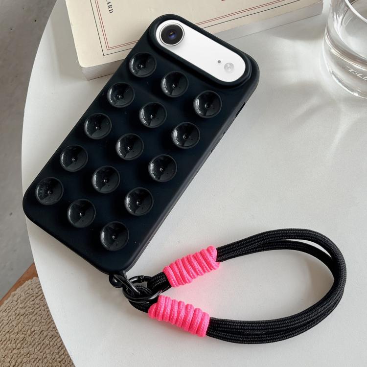 Einfache Saugnapf-Silikon-Handyhülle mit Trageschlaufe, Für iPhone 17 Pro Max, Für iPhone 17 Pro, Für iPhone 17, Für iPhone Air, Für iPhone 16 Pro Max, Für iPhone 16 Pro, Für iPhone 16 Plus, Für iPhone 16
