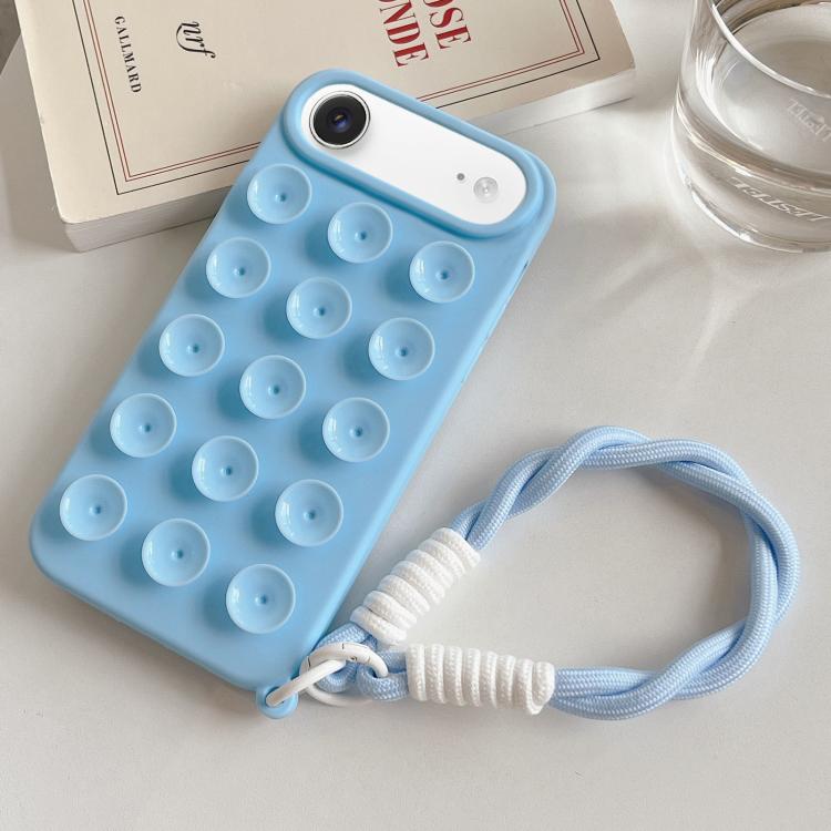 Einfache Saugnapf-Silikon-Handyhülle mit Trageschlaufe, Für iPhone 17 Pro Max, Für iPhone 17 Pro, Für iPhone 17, Für iPhone Air, Für iPhone 16 Pro Max, Für iPhone 16 Pro, Für iPhone 16 Plus, Für iPhone 16
