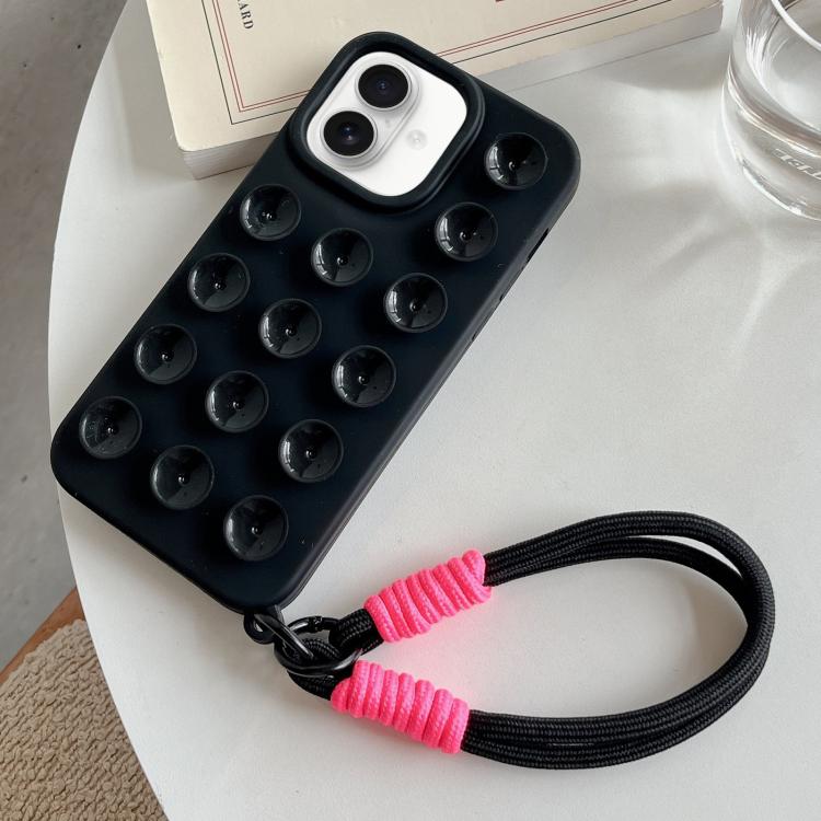 Einfache Saugnapf-Silikon-Handyhülle mit Trageschlaufe, Für iPhone 17 Pro Max, Für iPhone 17 Pro, Für iPhone 17, Für iPhone Air, Für iPhone 16 Pro Max, Für iPhone 16 Pro, Für iPhone 16 Plus, Für iPhone 16