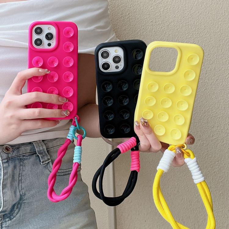 Einfache Saugnapf-Silikon-Handyhülle mit Trageschlaufe, Für iPhone 17 Pro Max, Für iPhone 17 Pro, Für iPhone 17, Für iPhone Air, Für iPhone 16 Pro Max, Für iPhone 16 Pro, Für iPhone 16 Plus, Für iPhone 16