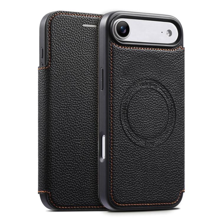 ESEBLE Ultra-thin Card Slot Magnetic Vegan Leather Phone Case, For iPhone 17 Pro Max, For iPhone 17 Pro, For iPhone 17, For iPhone Air