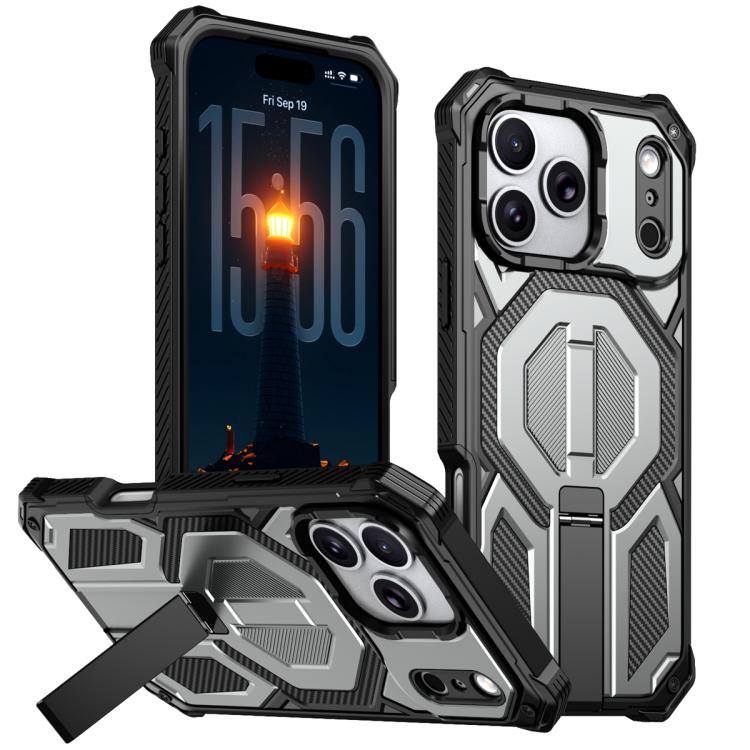 Hidden Metal Holder Magnetic Shockproof Phone Case, For iPhone 17 Pro Max, For iPhone 17 Pro, For iPhone 17, For iPhone Air, For iPhone 16 Pro Max, For iPhone 16 Pro, For iPhone 16 Plus, For iPhone 16