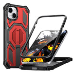 Magnetische stoßfeste Handyhülle mit verstecktem Metallhalter, für iPhone 15 Pro Max, für iPhone 15 Pro, für iPhone 15 Plus / 14 Plus, für iPhone 15, für iPhone 14 / 13, für iPhone 14 Pro, für iPhone 14 Pro Max, für iPhone 13 Pro Max