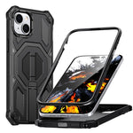 Magnetische stoßfeste Handyhülle mit verstecktem Metallhalter, für iPhone 15 Pro Max, für iPhone 15 Pro, für iPhone 15 Plus / 14 Plus, für iPhone 15, für iPhone 14 / 13, für iPhone 14 Pro, für iPhone 14 Pro Max, für iPhone 13 Pro Max