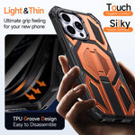 Magnetische stoßfeste Handyhülle mit verstecktem Metallhalter, für iPhone 15 Pro Max, für iPhone 15 Pro, für iPhone 15 Plus / 14 Plus, für iPhone 15, für iPhone 14 / 13, für iPhone 14 Pro, für iPhone 14 Pro Max, für iPhone 13 Pro Max