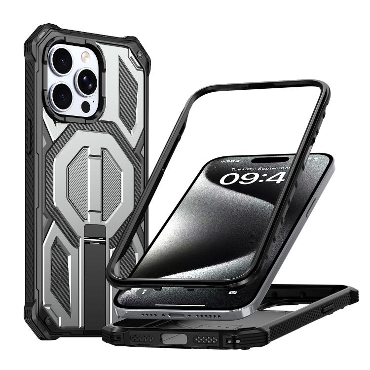 Magnetische stoßfeste Handyhülle mit verstecktem Metallhalter, für iPhone 15 Pro Max, für iPhone 15 Pro, für iPhone 15 Plus / 14 Plus, für iPhone 15, für iPhone 14 / 13, für iPhone 14 Pro, für iPhone 14 Pro Max, für iPhone 13 Pro Max