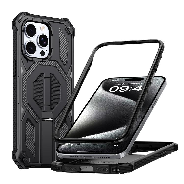 Magnetische stoßfeste Handyhülle mit verstecktem Metallhalter, für iPhone 15 Pro Max, für iPhone 15 Pro, für iPhone 15 Plus / 14 Plus, für iPhone 15, für iPhone 14 / 13, für iPhone 14 Pro, für iPhone 14 Pro Max, für iPhone 13 Pro Max