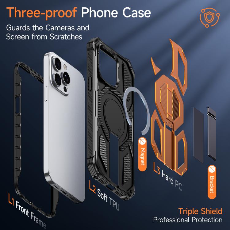 Versteckter Metallhalter Magnetische Stoßfeste Handyhülle, Für iPhone 13 Pro