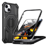 Magnetische stoßfeste Handyhülle mit verstecktem Metallhalter, für iPhone 15 Pro Max, für iPhone 15 Pro, für iPhone 15 Plus / 14 Plus, für iPhone 15, für iPhone 14 / 13, für iPhone 14 Pro, für iPhone 14 Pro Max, für iPhone 13 Pro Max