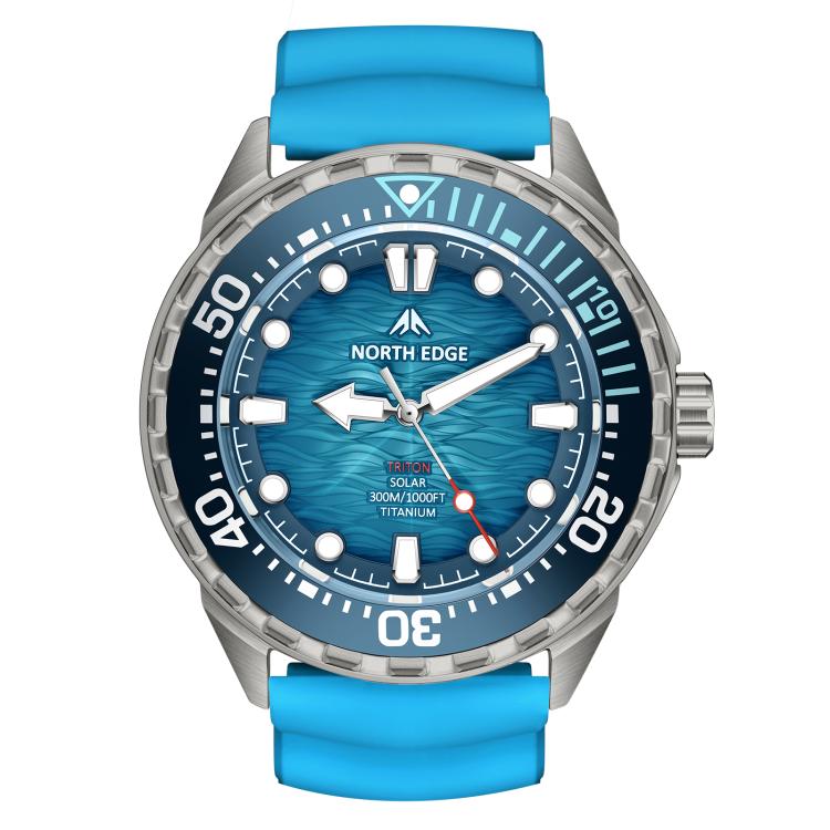 NORTH EDGE TRITON-TI Titanlegierung Solarbetriebene Professionelle Outdoor-Taucheruhr