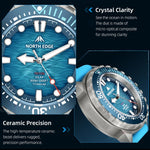 NORTH EDGE TRITON-TI Titanlegierung Solarbetriebene Professionelle Outdoor-Taucheruhr