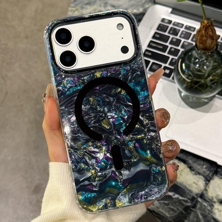 Vergoldete Handyhülle mit Muscheltextur und Magnetverschluss, Für iPhone 17 Pro Max, Für iPhone 17 Pro, Für iPhone 17, Für iPhone Air, Für iPhone 16 Pro Max, Für iPhone 16 Pro, Für iPhone 16, Für iPhone 15 Pro Max, Für iPhone 15 Pro, Für iPhone 15