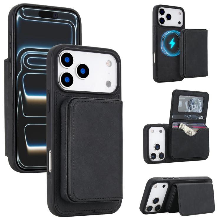 Retro Kunstleder Abnehmbare magnetische Geldbörse RFID-blockierende Handyhülle, für iPhone 17 Pro Max, für iPhone 17 Pro