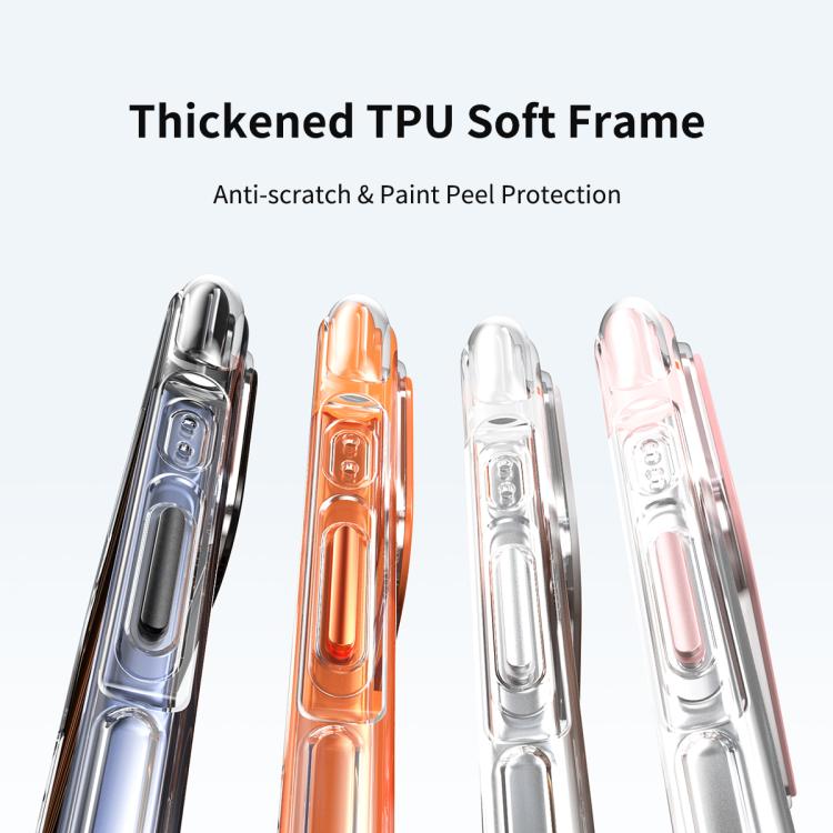 Vakuum-Airbag TPU + Acryl 360 drehbare Halterung Magnetische stoßfeste Handyhülle, für iPhone 17 Pro Max, für iPhone 17 Pro, für iPhone 17