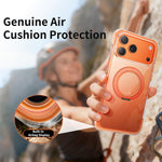 Vakuum-Airbag TPU + Acryl 360 drehbare Halterung Magnetische stoßfeste Handyhülle, für iPhone 17 Pro Max, für iPhone 17 Pro, für iPhone 17