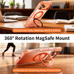 Vakuum-Airbag TPU + Acryl 360 drehbare Halterung Magnetische stoßfeste Handyhülle, für iPhone 17 Pro Max, für iPhone 17 Pro, für iPhone 17