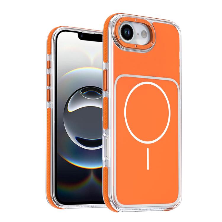 Lebendige zweifarbige TPU + Acryl Magnet-Handyhülle, für iPhone 16e / 17e, für iPhone 17 Pro Max, für iPhone 17 Pro, für iPhone 17, für iPhone Air, für iPhone 16 Pro Max, für iPhone 16 Pro, für iPhone 16 Plus, für iPhone 16