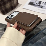 Lammlederstruktur-Spiegelhalter-stoßfeste Handyhülle, Für iPhone 17 Pro Max, Für iPhone 17 Pro