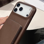 Lammlederstruktur-Spiegelhalter-stoßfeste Handyhülle, Für iPhone 17 Pro Max, Für iPhone 17 Pro