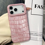 Stoßfeste Handyhülle aus veganem Leder mit Krokodil-Vintage-Textur, für iPhone 17 Pro Max, für iPhone 17 Pro