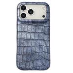 Stoßfeste Handyhülle aus veganem Leder mit Krokodil-Vintage-Textur, für iPhone 17 Pro Max, für iPhone 17 Pro