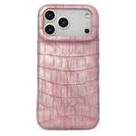 Stoßfeste Handyhülle aus veganem Leder mit Krokodil-Vintage-Textur, für iPhone 17 Pro Max, für iPhone 17 Pro