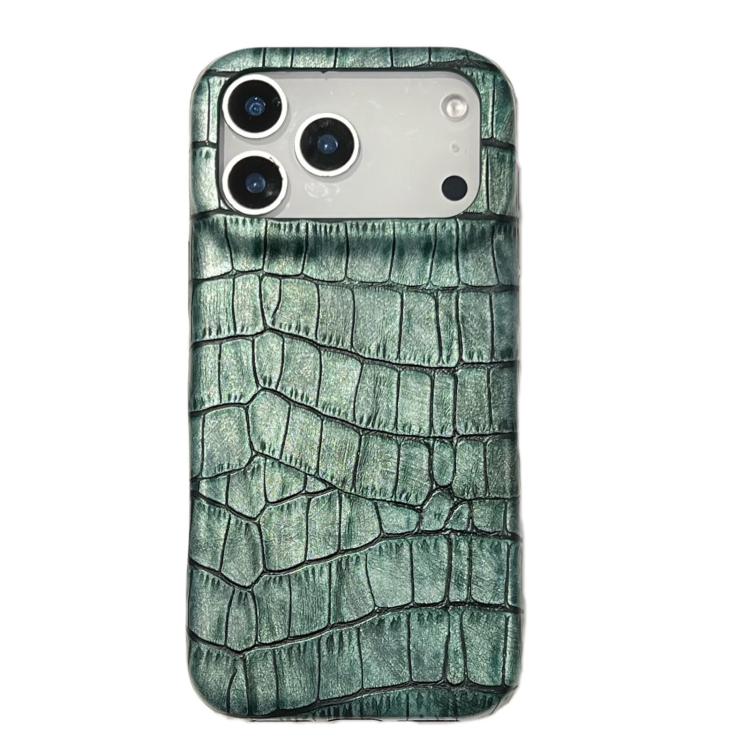 Stoßfeste Handyhülle aus veganem Leder mit Krokodil-Vintage-Textur, für iPhone 17 Pro Max, für iPhone 17 Pro