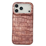 Stoßfeste Handyhülle aus veganem Leder mit Krokodil-Vintage-Textur, für iPhone 17 Pro Max, für iPhone 17 Pro