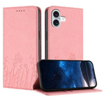 Tulips Butterfly Pattern Magnetic Vegan Leather Phone Case, For iPhone Air, For iPhone 16 Pro Max, For iPhone 16 Pro, For iPhone 16 Plus