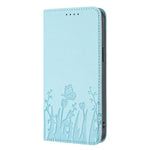 Tulips Butterfly Pattern Magnetic Vegan Leather Phone Case, For iPhone 15, For iPhone 14 Plus, For iPhone 14, For iPhone 14 Pro