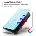 Tulips Butterfly Pattern Magnetic Vegan Leather Phone Case, For iPhone 13, For iPhone 13 mini, For iPhone 12 / 12 Pro, For iPhone 12 Pro Max