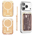 Glitter Clear Magnetic Phone Back Sticker Card Slots Bag