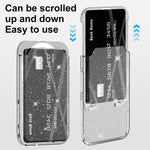 Glitter Clear Magnetic Phone Back Sticker Card Slots Bag