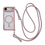 Strassstein Klare Acryl Galvanisierte Magnetische Handyhülle mit Rechtshänder-Umhängeband, Für iPhone 17 Pro Max, Für iPhone 17 Pro, Für iPhone 17, Für iPhone Air, Für iPhone 16 Pro Max, Für iPhone 16 Pro, Für iPhone 16 Plus, Für iPhone 16