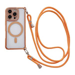 Strassstein Klare Acryl Galvanisierte Magnetische Handyhülle mit Rechtshänder-Umhängeband, Für iPhone 17 Pro Max, Für iPhone 17 Pro, Für iPhone 17, Für iPhone Air, Für iPhone 16 Pro Max, Für iPhone 16 Pro, Für iPhone 16 Plus, Für iPhone 16