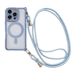 Strassstein Klare Acryl Galvanisierte Magnetische Handyhülle mit Rechtshänder-Umhängeband, Für iPhone 17 Pro Max, Für iPhone 17 Pro, Für iPhone 17, Für iPhone Air, Für iPhone 16 Pro Max, Für iPhone 16 Pro, Für iPhone 16 Plus, Für iPhone 16