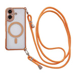 Strassstein Klare Acryl Galvanisierte Magnetische Handyhülle mit Rechtshänder-Umhängeband, Für iPhone 17 Pro Max, Für iPhone 17 Pro, Für iPhone 17, Für iPhone Air, Für iPhone 16 Pro Max, Für iPhone 16 Pro, Für iPhone 16 Plus, Für iPhone 16