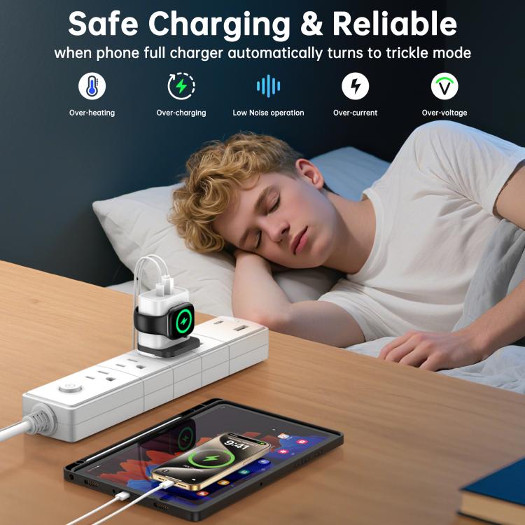 XL-16 3 in 1 20W USB + Type-C Multifunktionsladegerät für Apple Watch mit kabelloser Ladefunktion, Stecker: US-Stecker