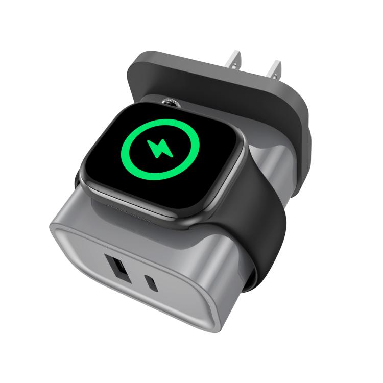 XL-16 3 in 1 20W USB + Type-C Multifunktionsladegerät für Apple Watch mit kabelloser Ladefunktion, Stecker: US-Stecker